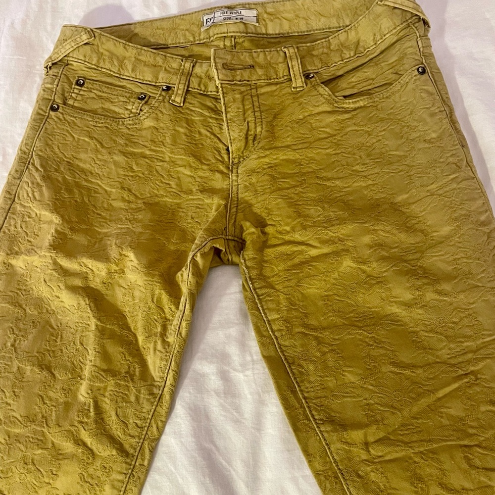 Brocade skinny jeans